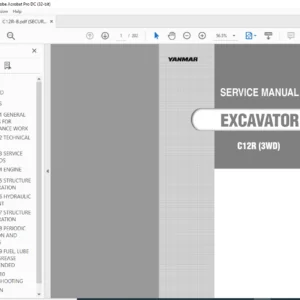 Yanmar C12R (3WD) Excavator Service Manual - PDF Download