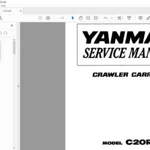 Yanmar C20R Crawler Carrier Service Manual