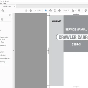 Yanmar C30R-3 Crawler Carrier Service Manual