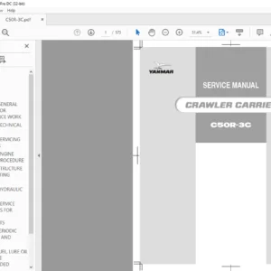 Yanmar C50R-3C Crawler Carrier Service Manual