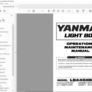 Yanmar LIGHT BOY LB446HB-1 H-1 Operation & Maintenance Manual - PDF DOWNLOAD