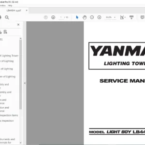 Yanmar Lghting Tower LB446HB-1 H-1 LIGHT BOY Service Manual
