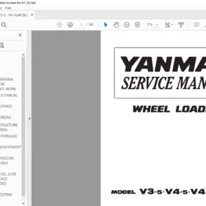 Yanmar V3-5.V4-5.V4-5HL (US) Wheel Loader Service Manual