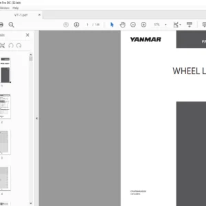 Yanmar V7 Wheel Loader Parts Catalog Manual