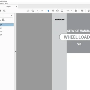Yanmar V8 Wheel Loader Service Manual