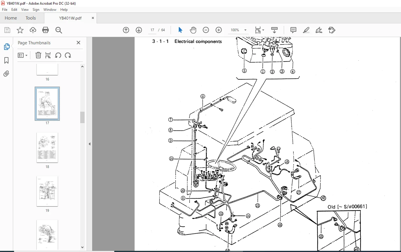 Yanmar YB401W Wheel Backhoe Supplement Service Manual - Image 3