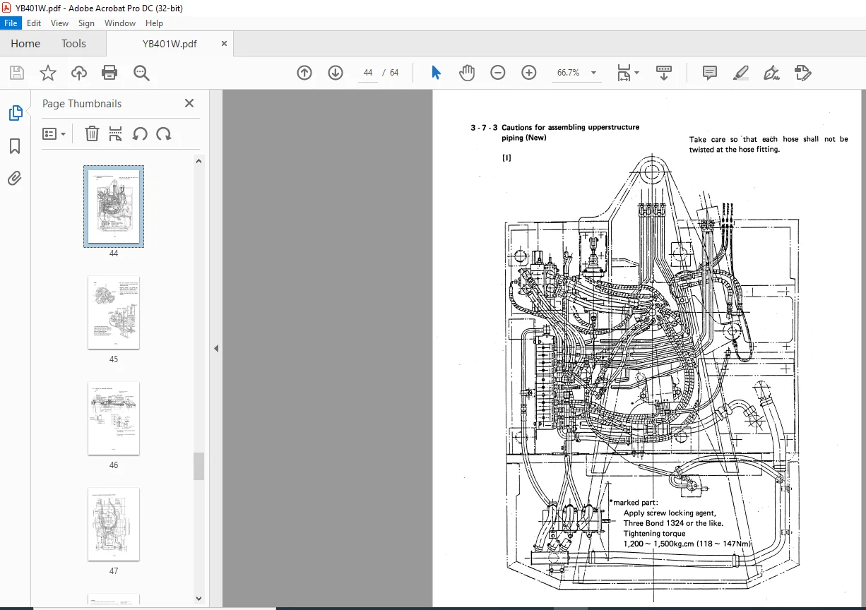 Yanmar YB401W Wheel Backhoe Supplement Service Manual - Image 4