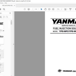 Yanmar YPD-MP2 YPD-MP4 Series Fuel Injection Equipment Service Manual - PDF DOWNLOAD