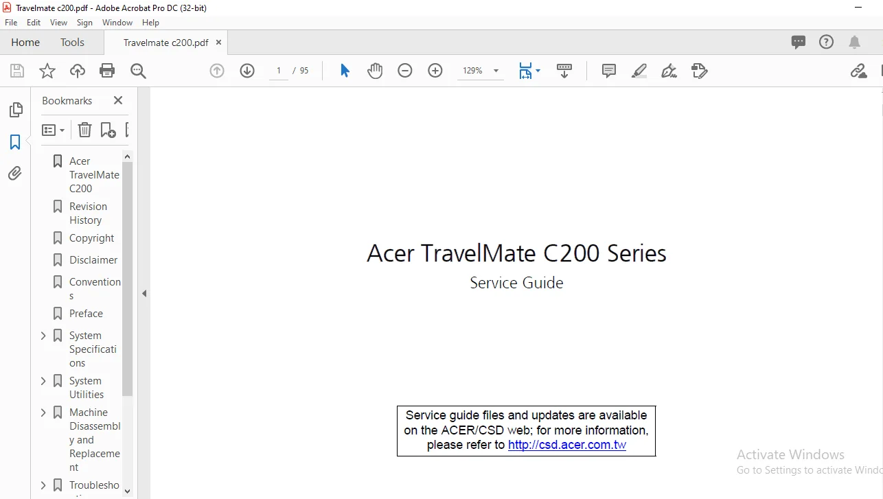 Acer TravelMate C200 Series Laptop Service Guide Manual - PDF DOWNLOAD Acer TravelMate C200 Series Laptop Service Guide Manual - PDF DOWNLOAD