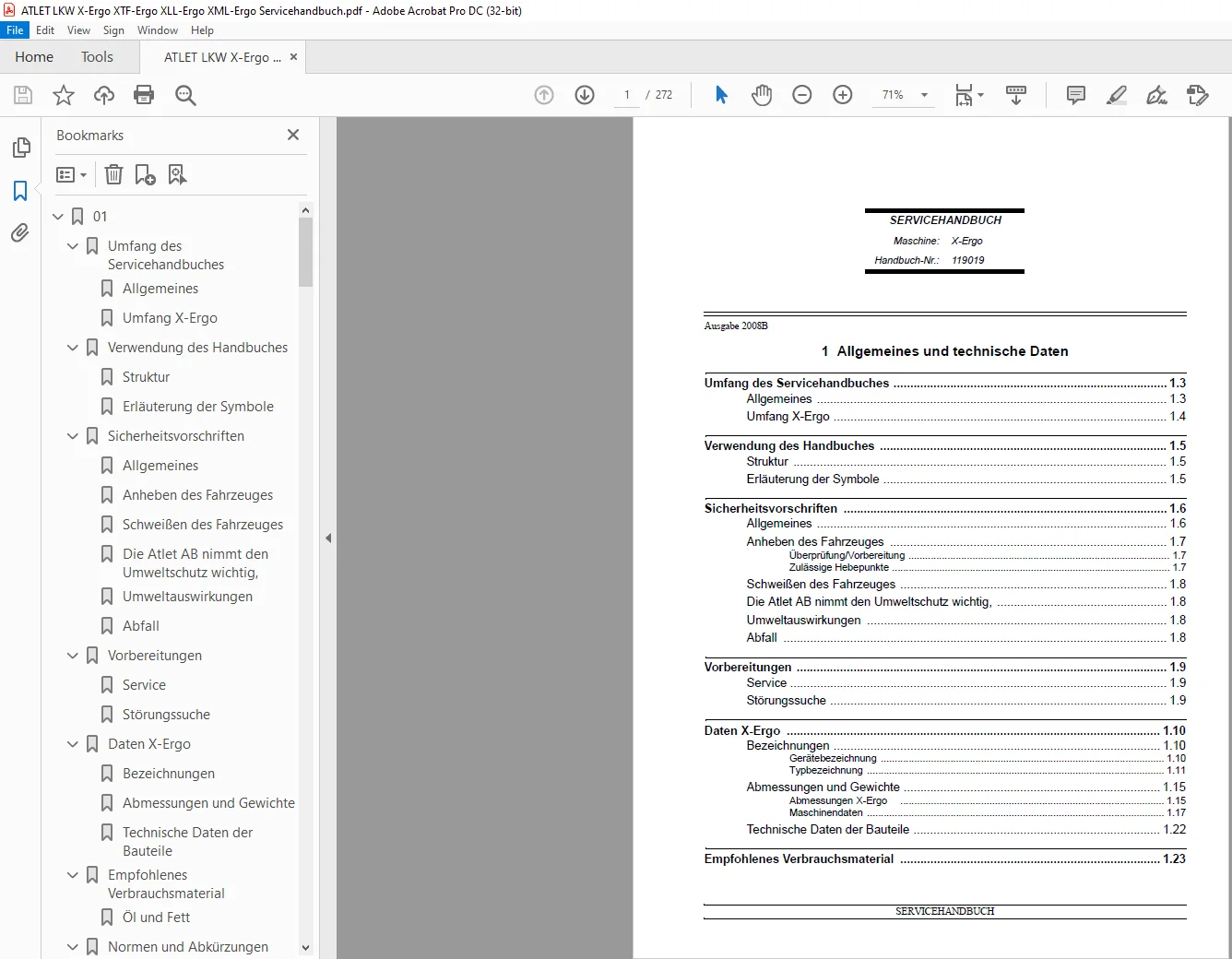 ATLET LKW X-Ergo XTF-Ergo XLL-Ergo XML-Ergo Servicehandbuch - PDF DOWNLOAD