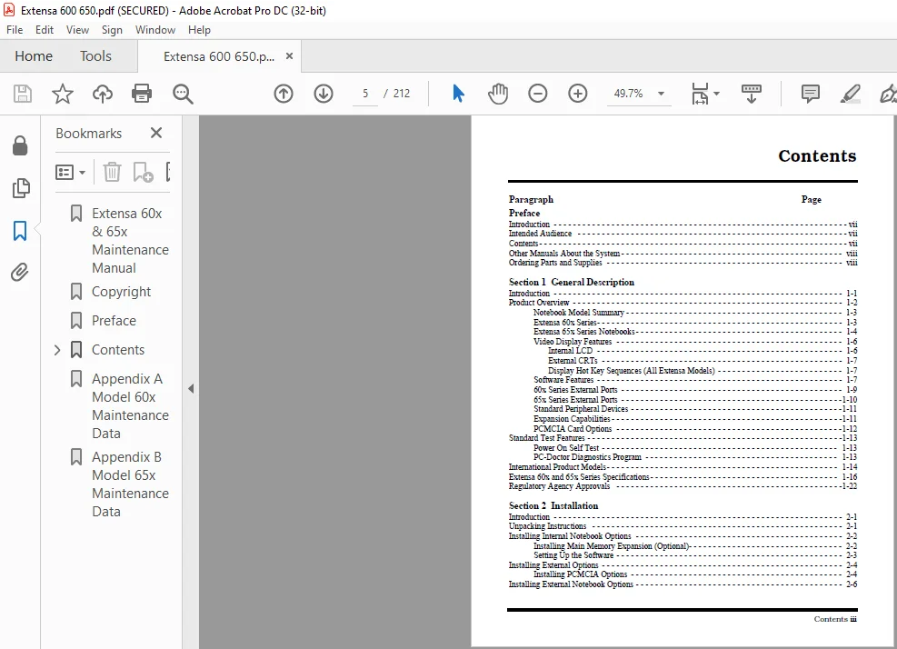 Extensa TM 60x & 65x Series Notebook Computers Maintenance Manual - PDF DOWNLOAD