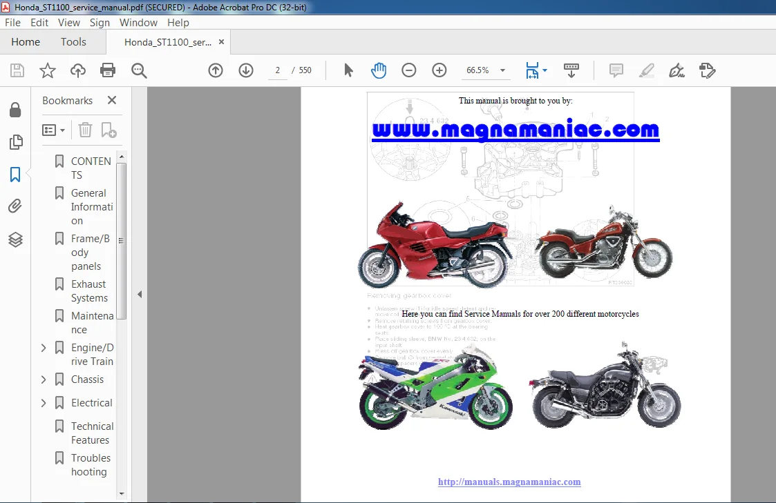 Honda ST1100 service manual 