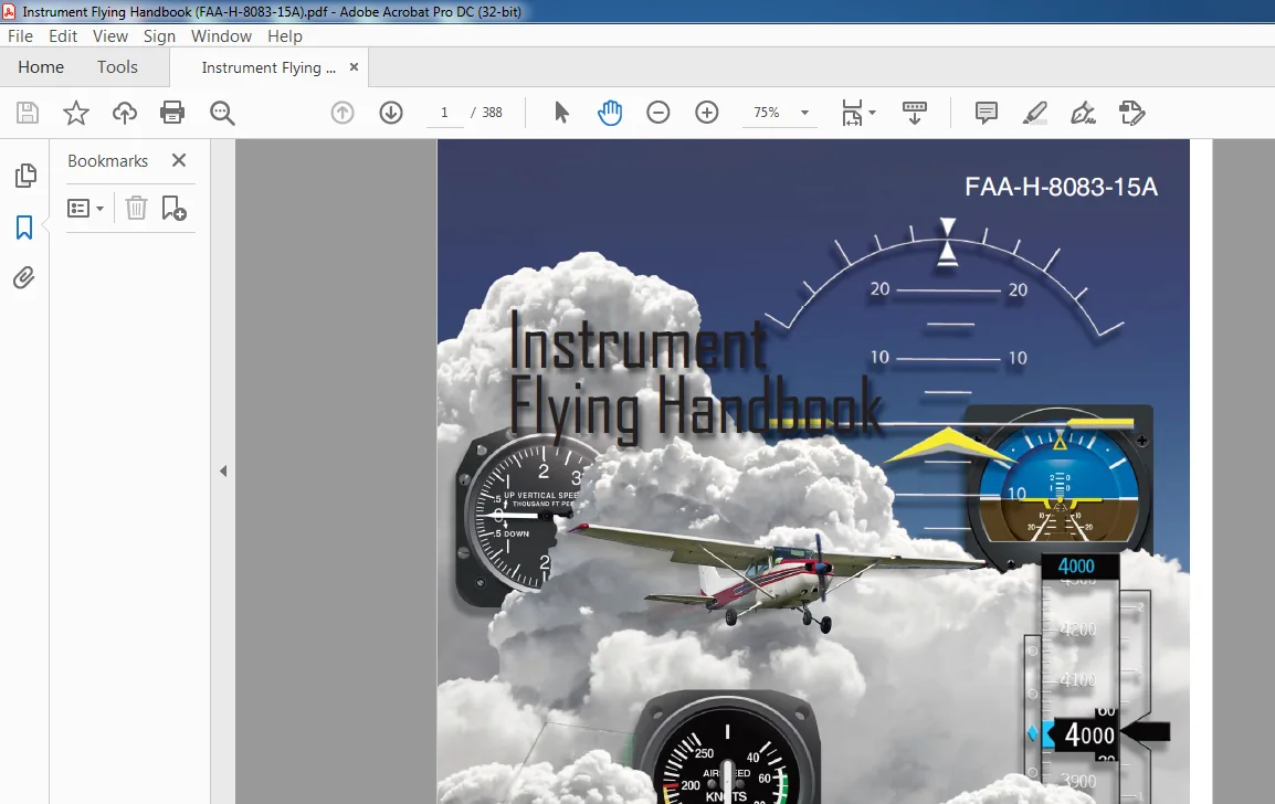 INSTRUMENT FAA H 8083 15A FLYING HANDBOOK MANUAL 