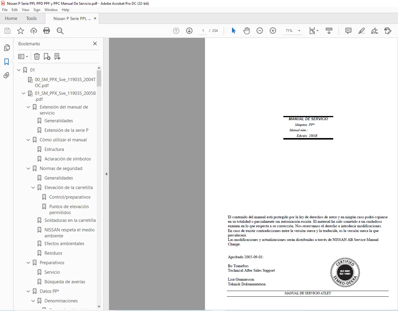 Nissan P Serie PPL PPD PPF y PPC Manual De Servicio - PDF DOWNLOAD