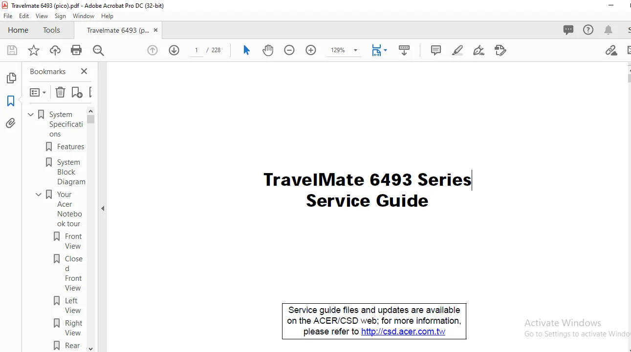 TravelMate 6493 Series Laptop Service Guide Manual - PDF DOWNLOAD