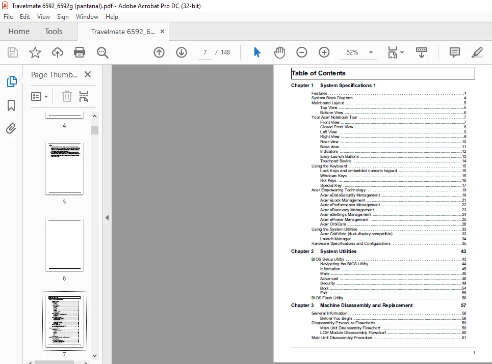 TravelMate 6592 6592G Laptop Service Guide Manual TravelMate 6592 6592G
