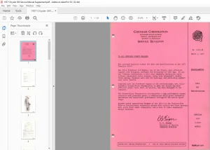 1957 Chrysler 300 Service Manual Supplement - PDF DOWNLOAD
