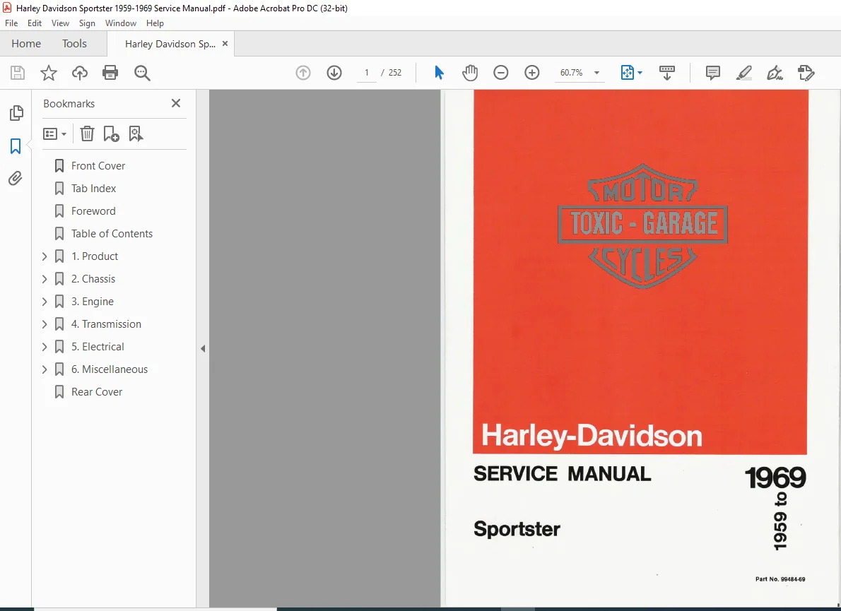 1959-1969 Harley Davidson Sportster Service Manual - PDF DOWNLOAD - Image 3