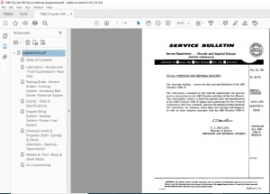 1960 Chrysler C300-F Service Manual Supplement - PDF DOWNLOAD