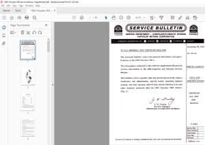 1963 Chrysler 300J Service Manual  Supplement - PDF DOWNLOAD
