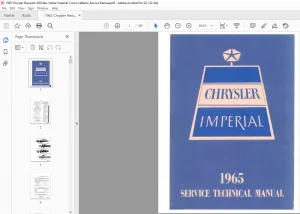 1965 Chrysler Imperial Service Technical Manual - PDF DOWNLOAD