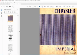 1966 Chrysler Newport 300 New Yorker Imperial Crown LeBaron Service Manual