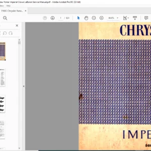 1966 Chrysler Newport 300 New Yorker Imperial Crown LeBaron Service Manual