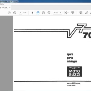 1968 Moto Guzzi 700 cc V7 Twin Spare Parts Catalogue Manual - PDF DOWNLOAD