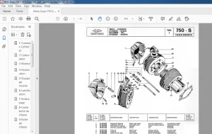 1974 Moto Guzzi 750 S  Parts List Manual - PDF DOWNLOAD