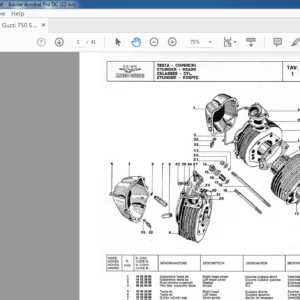 1974 Moto Guzzi 750 S  Parts List Manual - PDF DOWNLOAD