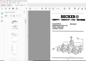 1990-1993 Becker Aeromat Replacement Parts Manual - PDF DOWNLOAD