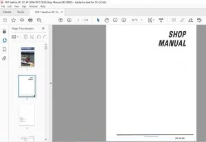 1991 SeaDoo SP, GT, XP (5804/5811/5850) Shop Manual - PDF DOWNLOAD