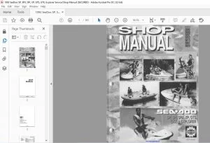 1993 SeaDoo SP SPX SPI XP GTS GTX & Explorer Shop Manual - PDF DOWNLOAD
