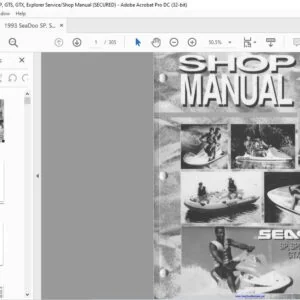1993 SeaDoo SP SPX SPI XP GTS GTX & Explorer Shop Manual - PDF DOWNLOAD