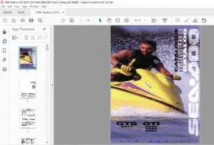 1996 SeaDoo GTS 5817 GTI 5865 5866 5867 Parts Catalog Manual - PDF DOWNLOAD