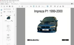1999-2000 Subaru Impreza P1 Repair Manual - PDF DOWNLOAD
