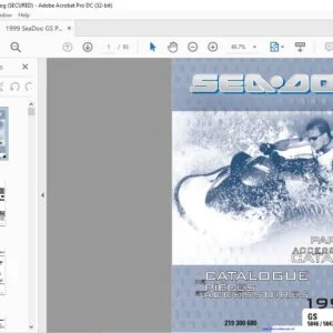1999 Seadoo GS 5846 5847 Accessories & Parts Catalog Manual - PDF DOWNLOAD