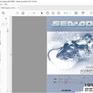 1999 Seadoo GSX RFI 5637 5638 5829 5652 Accessories & Parts Catalog Manual - PDF DOWNLOAD