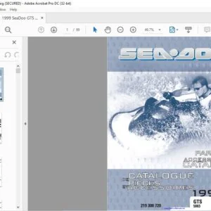 1999 Seadoo GTS 5883 Accessories & Parts Catalog Manual - PDF DOWNLOAD