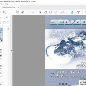 1999 Seadoo GTX Limited 5888 5889 Accessories & Parts Catalog Manual