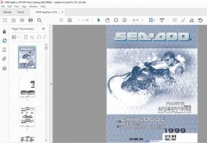 1999 Seadoo GTX RFI 5886 5887 Accessories & Parts Catalog Manual - PDF DOWNLOAD