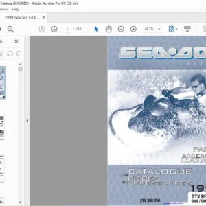 1999 Seadoo GTX RFI 5886 5887 Accessories & Parts Catalog Manual - PDF DOWNLOAD