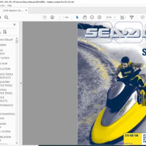 2000 Seadoo GS GTI GTS GTX XP GSX RFI GTX RFI Shop Manual Volume 1 - PDF DOWNLOAD