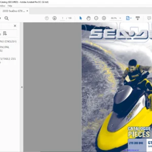 2000 Seadoo GTX RFI 5515 5516 GTX RFI 5648 5658 Parts Catalog Manual - PDF DOWNLOAD