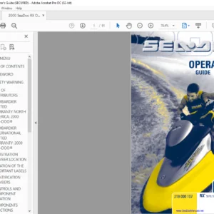 2000 Seadoo RX 5513 5514 Operator's Guide Manual - PDF DOWNLOAD