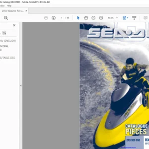 2000 Seadoo RX 5513 5514 Parts Catalog Manual - PDF DOWNLOAD