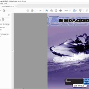 2001 Seadoo GS 5518 5519 Parts Catalog Manual - PDF DOWNLOAD
