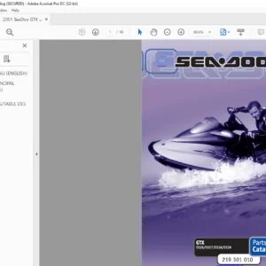 2001 Seadoo GTX RFI 5524 5525 5553 5555 Parts Catalogue Manual - PDF DOWNLOAD