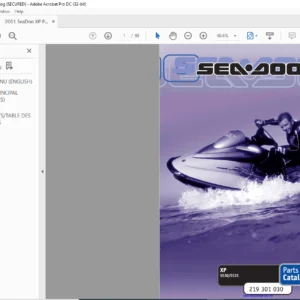 2001 Seadoo XP 5530 5531 Parts Catalog Manual - PDF DOWNLOAD