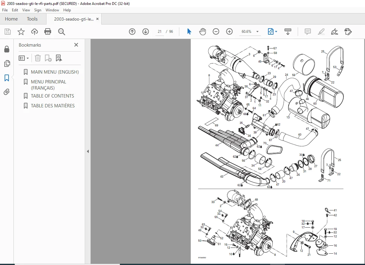 2003 Seadoo GTI LE RFI Parts Catalog Manual - PDF DOWNLOAD - Image 3